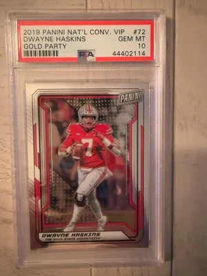 2019 PANINI NAT'L CONV VIP #72 DWAYNE HASKINS GOLD PARTY PSA 10 - Image 1 of 2
