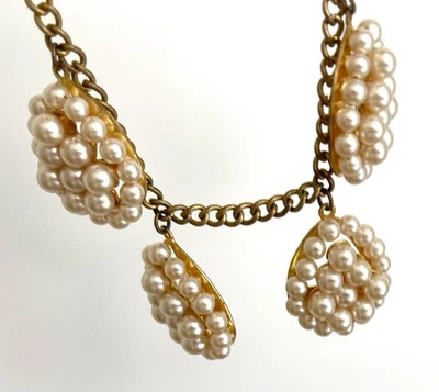 Choker Halskette mit Perlen Modeschmuck, Vintage - Bild 1 von 4