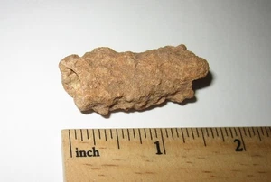 1.5" NATURAL ROUGH *HOLLOW* FULGURITE LIGHTNING FUSED SAND PILLAR MOROCCO ~ 9.2g - Picture 1 of 6