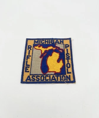 Vintage 50s Michigan Rifle Pistol Association Patch Embroidered USA - Image 1 of 4