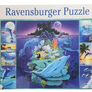 Rompecabezas DOLPHIN COLLAGE #131914 300 piezas de Ravenburger nuevo en caja sellado de fábrica - Imagen 1 de 4