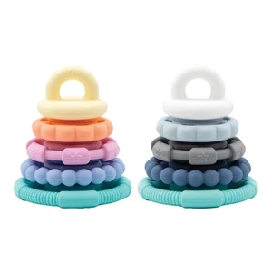 Jellystone Rainbow Stackers - Set of 2 Soothing Teethers - Picture 1 of 7