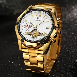 Relojes mecánicos de lujo de acero inoxidable reloj de pulsera automático esfera tourbillon - Imagen 1 de 20