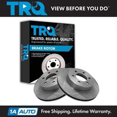 TRQ Front Brake Rotors Set For 1997-2002 Dodge Dakota 1998-2002 Durango - Image 1 of 4