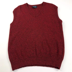 Jantzen VTG XL USA V-Neck Mens Acrylic Sleeveless Sweater Vest Red MINT - Picture 1 of 7