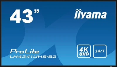 iiyama ProLite LH4341UHS-B2 43 Zoll Monitor 16:9 4K 24/7 IPS Display schwarz - Bild 1 von 4