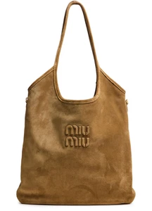 MIU MIU Ivy Olive Green Suede Tote Bag New And Authentic - Picture 1 of 4