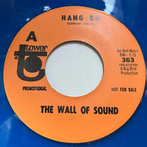 THE WALL OF SOUND Hang On Blue Vinyl Reissue Northern Soul 7" 45 single EX++ - Picture 1 of 2