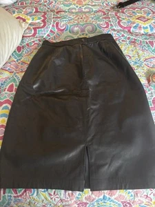 Damen Gino di Giorgio von Comint schwarz Lederrock Vintage 80er Größe 9/10 - Bild 1 von 5
