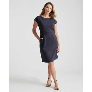 Quince Womens Ultra-Stretch Ponte Cap Sleeve Dress Size L - Picture 1 of 9