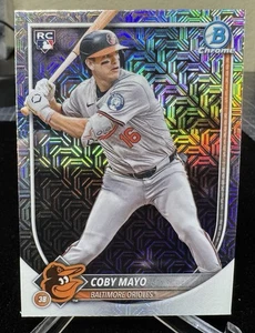 2025 Bowman Chrome Mega Exclusive Mojo Refractor RC Coby Mayo #83 Orioles - Picture 1 of 2