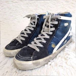 Golden Goose Slide Denim High-Top Sneaker, distressed, Gr. 37 - Bild 1 von 9