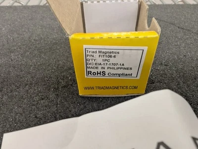 New, Triad Magnetics, FIT106-6, IND 35UH 9.7A TOROID - Lot of 6pcs - Image 1 of 4