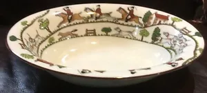 Fox Hunt Hunting Coalport Vegetable Serving Bone - Picture 1 of 5