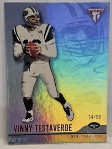 2001 Titanium Red #94 Vinny Testaverde #54/58 NY Jets - Picture 1 of 2
