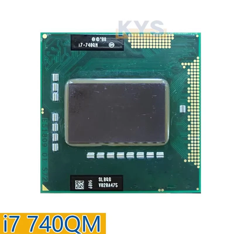 Core i7-740QM i7 740QM SLBQG 1.7 GHz Quad-Core Eight-Thread CPU 6W 45W Socket (D - Image 1 of 1