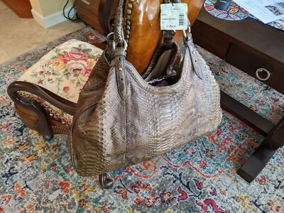 Bolso de mano Cole Haan exótico verde pitón REAL nuevo con etiquetas Foto 1 de 4