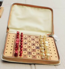 Vintage House Martin Travelling Chess Set in Zip Up Case. Games.