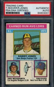Tom Seaver Randy Jones PSA DNA Coa Signed 1976 Topps Autograph - Picture 1 of 1