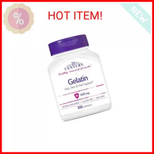 21st Century Gelatin Dietary Supplement (100 Count), Premium Gelatin Supplement - Picture 1 of 2