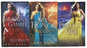 Partial Series Set Lot 1 -3 HEARTS AND THRONES Amy Raby Fantasy Romance PB VG - Picture 1 of 4