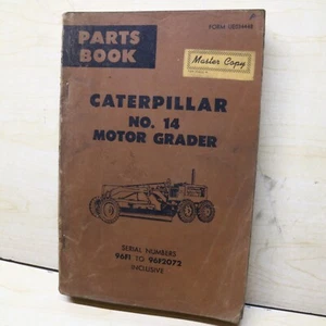 CAT Caterpillar 14 Motor Grader Parts Manual Book 96F series catalog spare list - Picture 1 of 5
