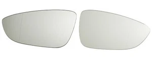 ASPHERICAL BLIND SPOT MIRROR GLASS PAIR HEATED CLEAR for VW PASSAT B7 EOS CC GLi - Picture 1 of 7