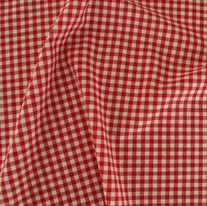 50cm Vichy Karo Rot Weiß Baumwoll-Stoff 5x5mm kariert Dekostoff blickdicht weich - Bild 1 von 1