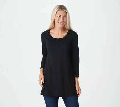 Isaac Mizrahi Essentials Pima Cotton Tunic w/ Tall   - More Colors a370269 - - Изображение 1 из 3