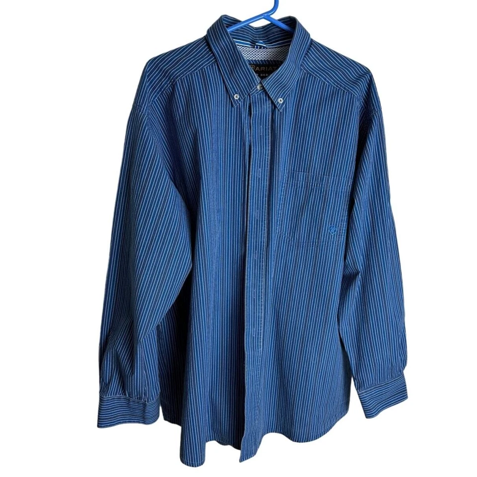 Camisa occidental Ariat Pro Series XL ajustada manga larga a rayas con botones para hombre Foto 1 de 4