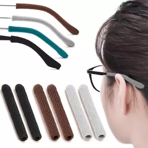 3 Pairs Eye Glasses Ear Grippers, Soft Knitting Cotton Arm Cushion for Glasses b - Picture 1 of 12