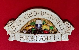 Country Carver Decorative Wall Mounted Italian Home Plaque NEW - Picture 1 of 3