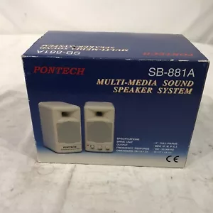 Juego De Colección De 2 Altavoces Multimedia Pontech SB-881A ~ NUEVO - Imagen 1 de 3