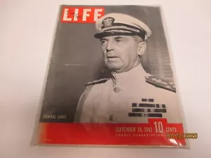 Life Magazine September 28, 1942 Admiral Leahy WWII / VG - Picture 1 of 2