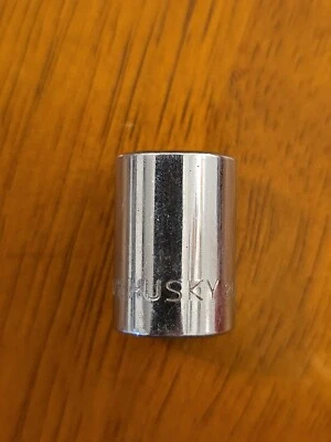 HUSKY TOOLS, 1/4" DRIVE CHROME SHALLOW SOCKET, 1/2" SAE, 6 PT, #20016.      R4 - Image 1 of 4