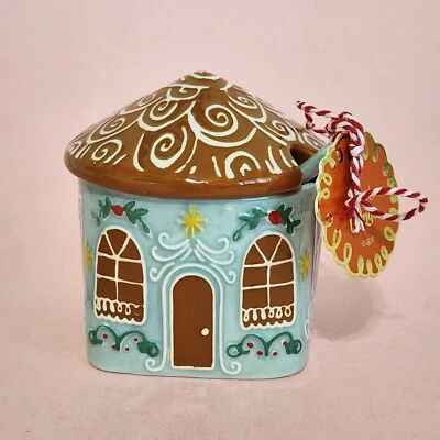 Nuevo Anthropologie Jengibre Gres Azúcar Cuenco Navidad Olla Café Té Foto 1 de 4