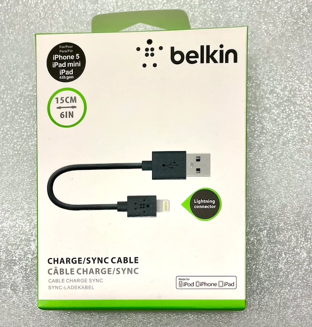 Belkin Charge/Sync Cable 15cm/6in - Image 1 of 1