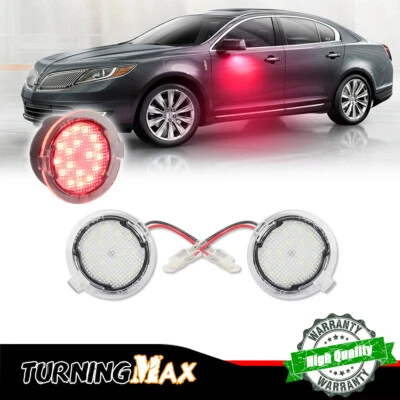 Luces LED rojas de charco de espejo lateral para Ford F150 Edge Explorer Kuga Expedition Foto 1 de 4