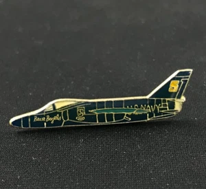 U.S. Navy Blue Angels #5 Plane Souvenir Enamel Pin 1 & 1/2" Blue & Yellow VTG! - Picture 1 of 3