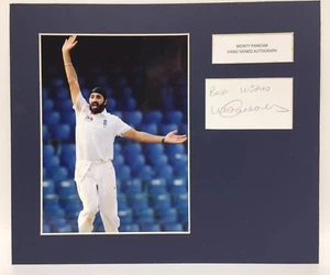 RARE Monty Panesar England Cricket Signed Photo Display + COA AUTOGRAPH ASHES - Picture 1 of 2