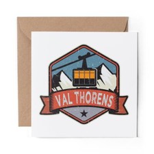 1 x Blank Greeting Card Val Thorens France Ski Skiing Snowboard #58794