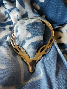 Anello/anello fascia sciarpa grande in peltro cervo delle Highlands scozzesi - Foto 1 di 3