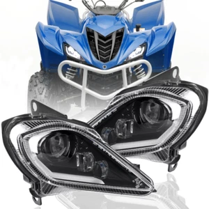 Pair LED DRL Headlights Set for Yamaha ATV Raptor 250 350 700 YFZ 450 2006-2023 - Imagen 1 de 16