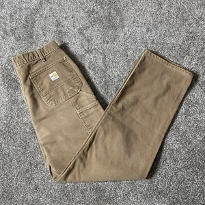 Herren 35x35 Carhartt Hose FR flammhemmend Katze 2 entspannte Passform braun Canvas - Bild 1 von 8