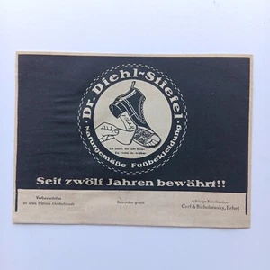 1922 Dr Diehl Stiefel Cerf Bielschowsky Erfurt Werbeanzeige Werbung Reklame - Picture 1 of 1