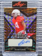 2022 Leaf Exotic Julian Fleming Auto Autograph Tiger #1/8 Ohio State