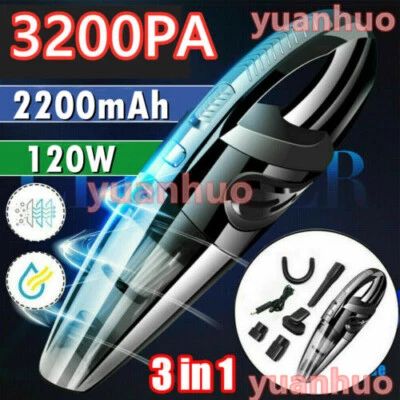 120W USB Rechargeable Portable Cordless Car Home Vacuum Cleaner Handheld Wet Dry - Image 1 of 3