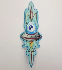 Flying Eyeball Flying Saucer sticker decal hot rod rat rod vintage look 215 - Picture 1 of 3
