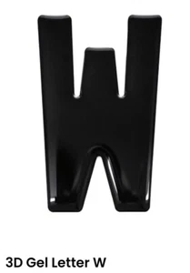 W | Número de gel 3D Carta de resina cúpula negra 50 mm x 79 mm hágalo usted mismo Registro REG del Reino Unido - Imagen 1 de 3