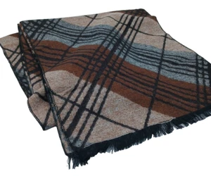 Brown and Grey Blanket Scarf. SC7 - Picture 1 of 4